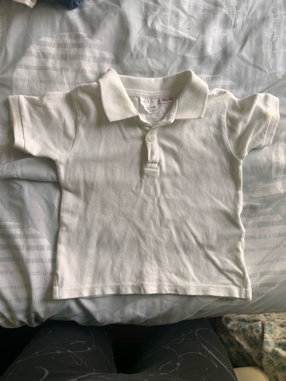 Zara Kids Off-White Polo Shirt